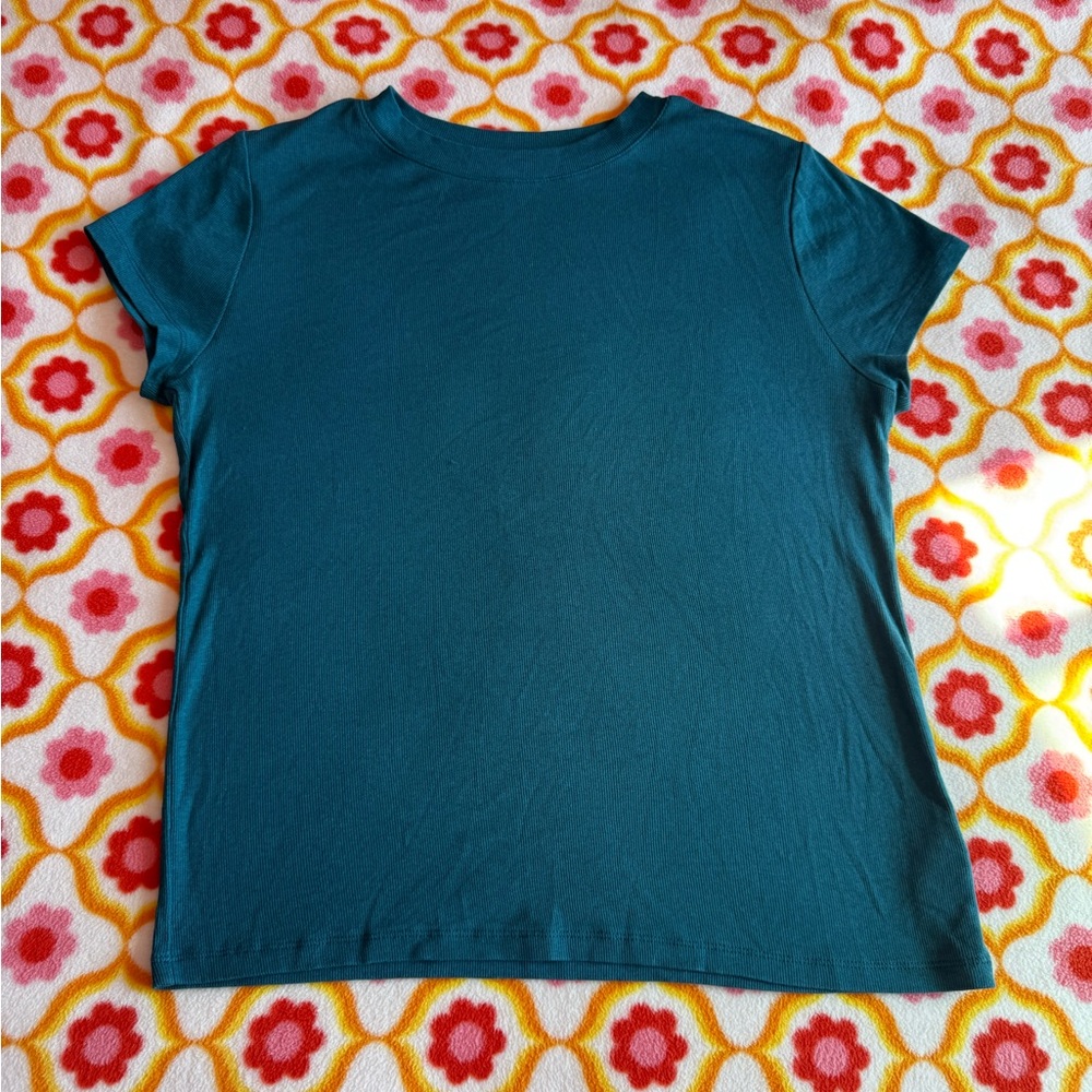 Teal Women's Short Sleeve Top